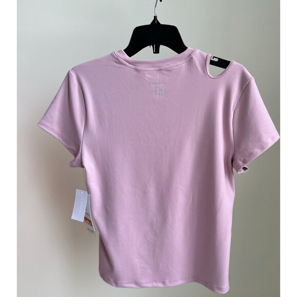 Nine West Cutout Shoulder Shadow Activewear T-Shirt In Mauve Size M - Picture 7 of 10